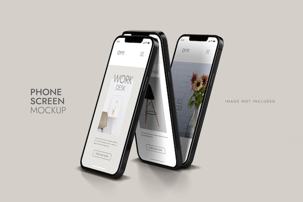 Telefone e tela - Maquete de apresentação do aplicativo UI UX