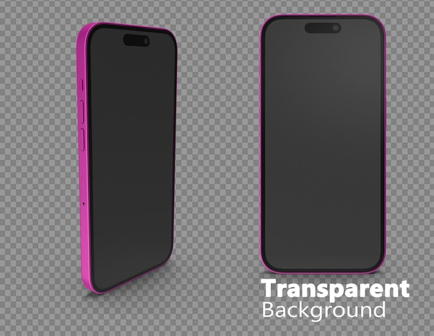 telefone em um fundo transparente