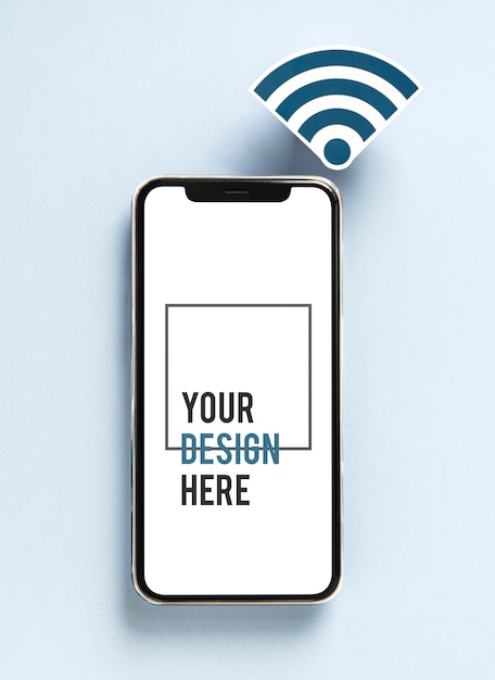 Telefone móvel, com, wi-fi, ícone