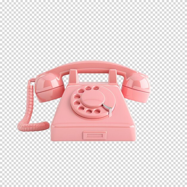 PSD telefone retro isolado em fundo transparente