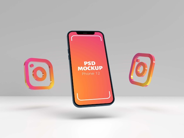 Telefono 12 Mockup con Instagram