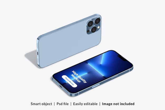 Telefono anteriore e posteriore 13 Mockup