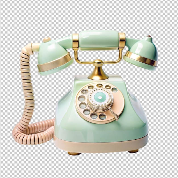 PSD teléfono antiguo sobre un fondo transparente