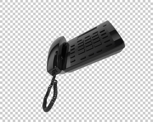 Teléfono de cable aislado en fondo transparente ilustración de renderizado 3d