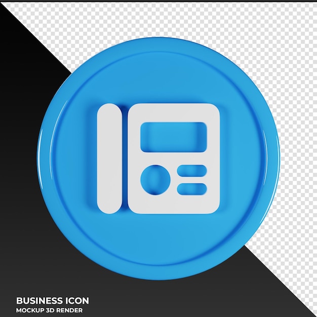 Telefono citofono Business Icon 3D Render Illustration