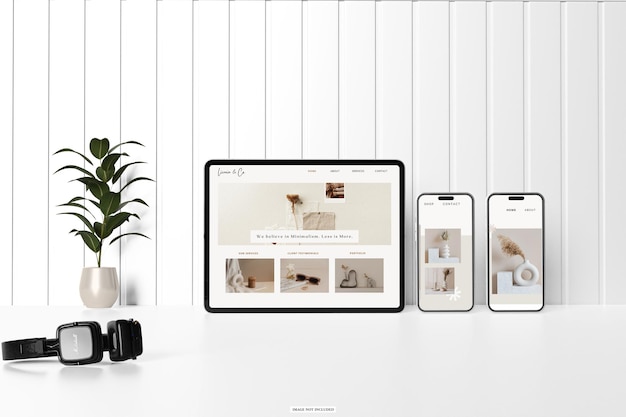 telefono con pad pro mockup