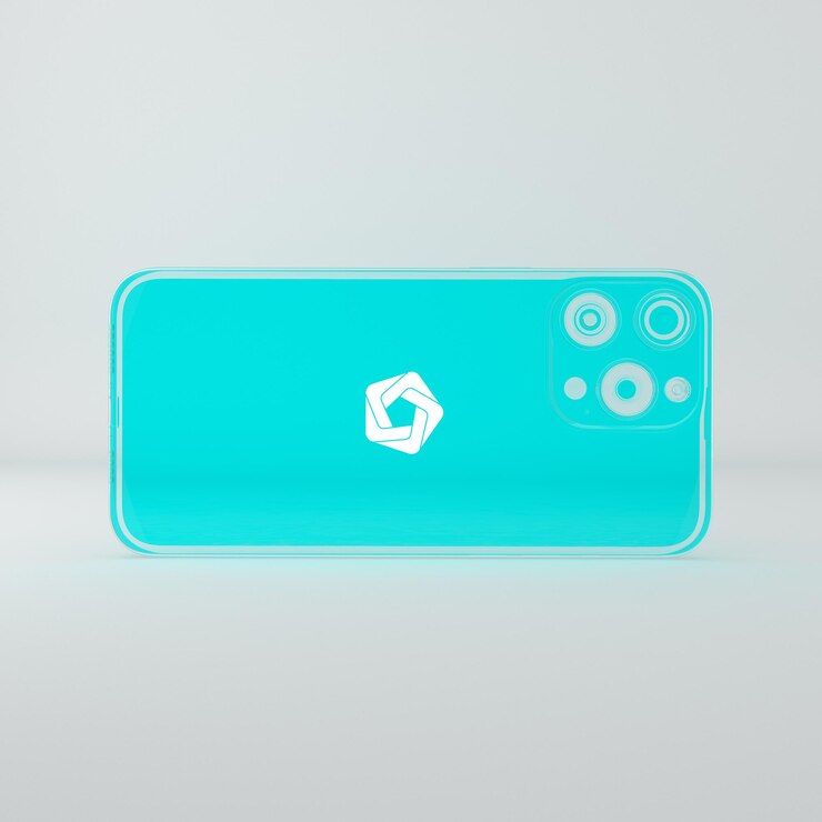 PSD teléfono de cristal transparente 15 pro max