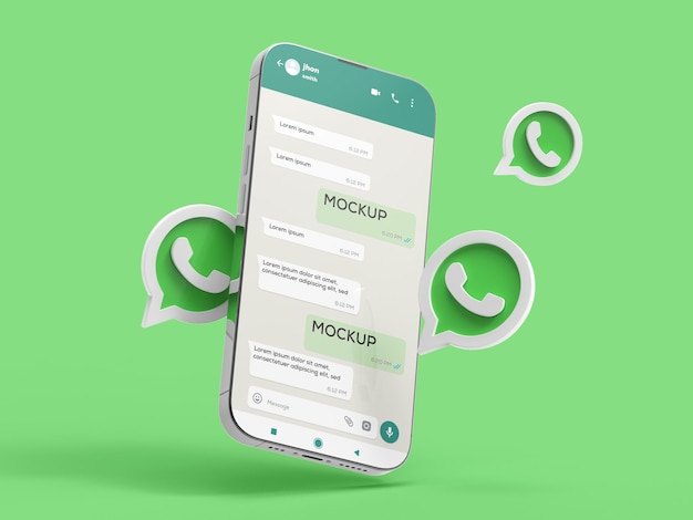 teléfono inteligente con emoji de whatsapp
