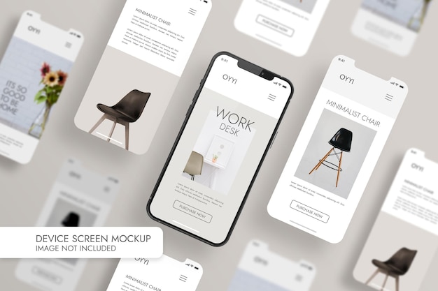 Teléfono y pantalla: maqueta de presentación de la aplicación UI UX