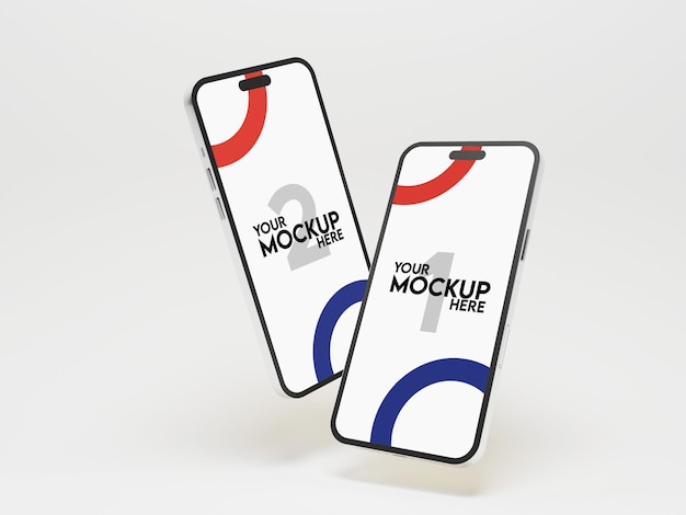 Telefono realistico 14 Mockup PSD