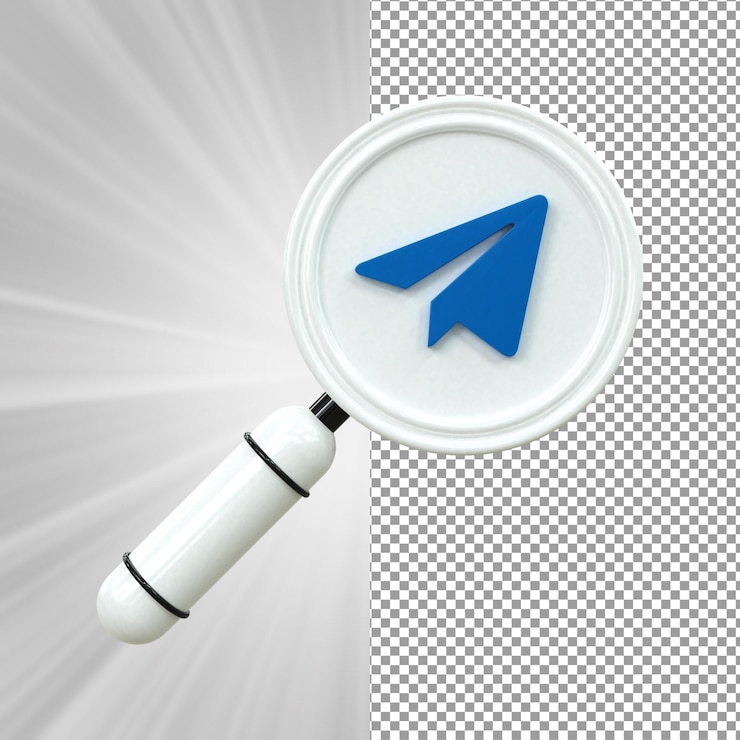 PSD telegram icon colorful glossy social media 3d concept
