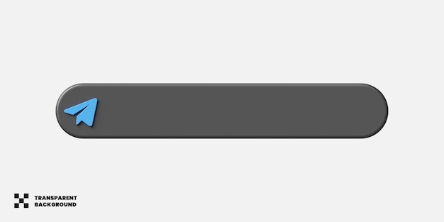 Telegram social media design de terceiro modelo inferior em renderização 3d