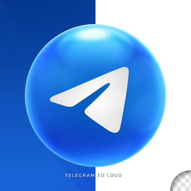 Telegrama do logotipo no design da elipse 3D