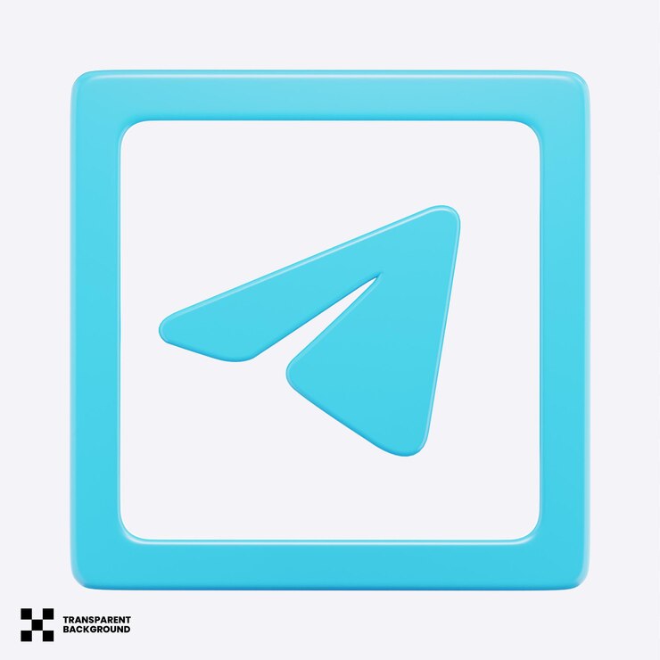PSD telegramm-social-media-symbol 3d