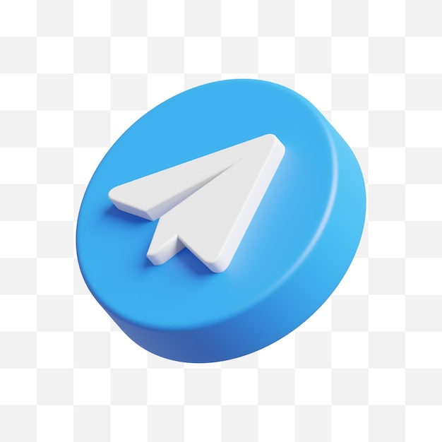 Telegramm-social-media-symbol 3d