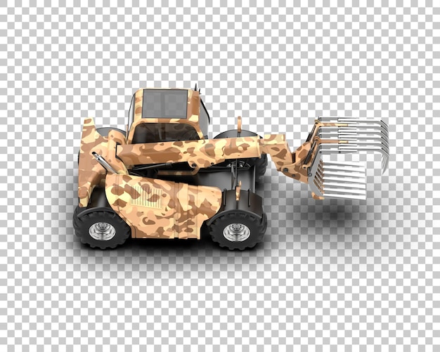 telehandler isolated on background 3d rendering illustration