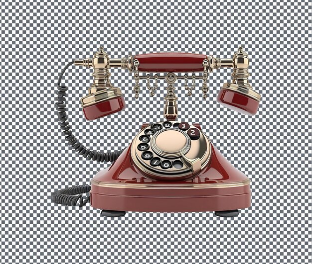Un téléphone classique isolé sur un fond transparent.