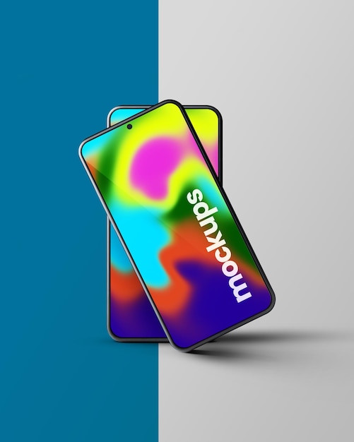 un téléphone coloré qui a le mot s dessus