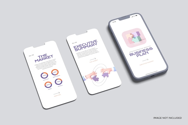 Téléphone et écran - Maquette de présentation de l'application UI UX