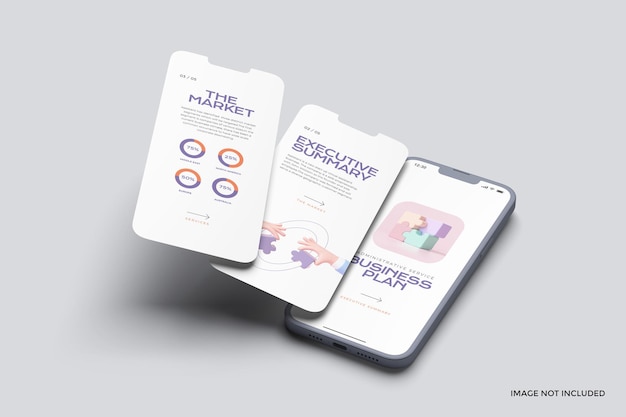 Téléphone et écran - Maquette de présentation de l'application UI UX