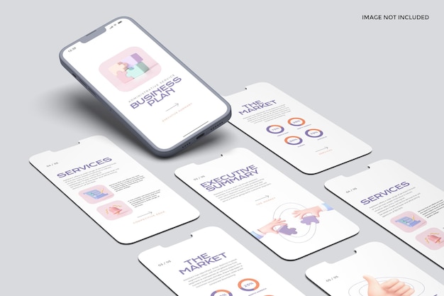 Téléphone et écran - Maquette de présentation de l'application UI UX