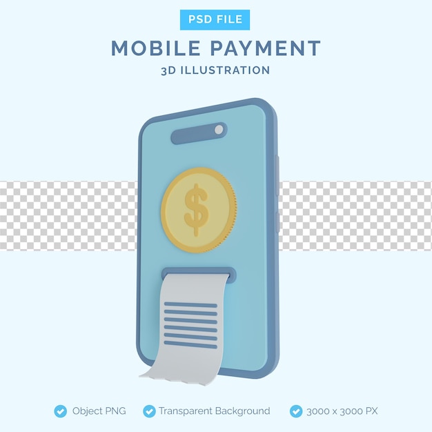 PSD un téléphone avec une illustration 3d de billet d'un dollar