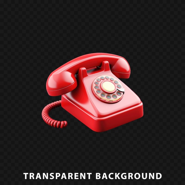 PSD téléphone de rendu 3d isolé sur fond transparent