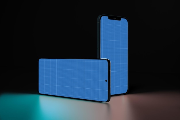Téléphones intelligents dans l'obscurité