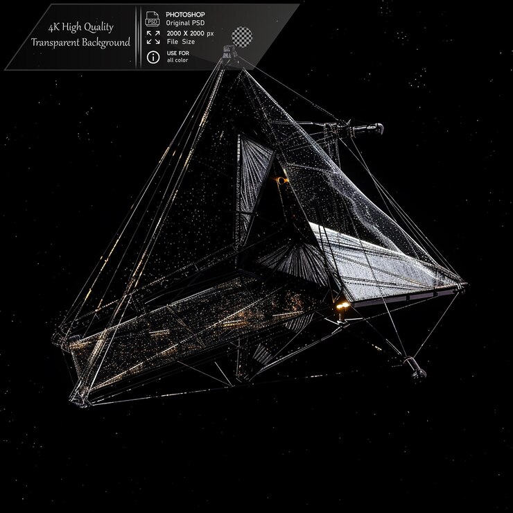 PSD un télescope spatial conçu pour l'observation de l'espace lointain sur un fond transparent
