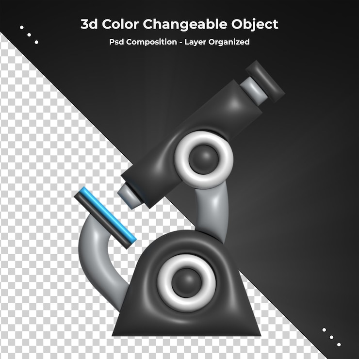 PSD telescópio 3d ícone de renderização 3d pode ser usado para muitos propósitos