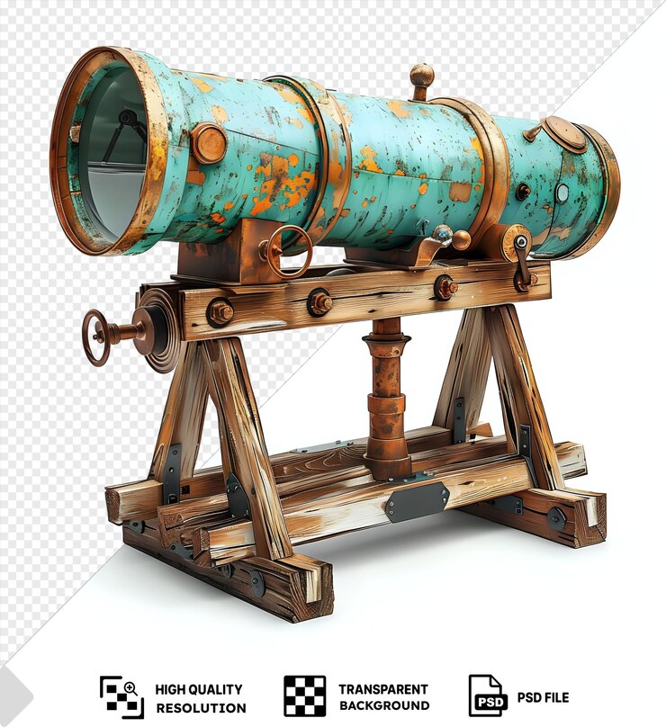 PSD telescopio de la casa del árbol en un fondo aislado