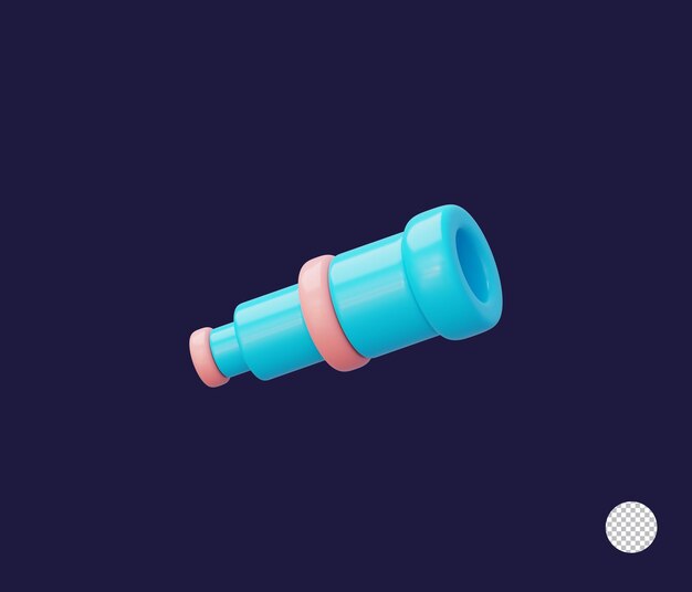 Telescópio de brinquedo futurista brilha