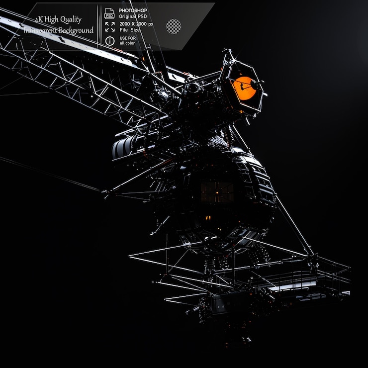 PSD un telescopio espacial diseñado para la observación del espacio profundo en un fondo transparente