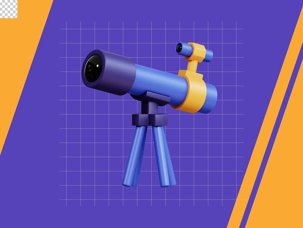 Telescopio icono 3d