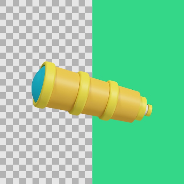 PSD telescopio de renderizado simple 3d