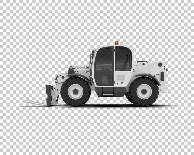 Teleskopický manipulátor izolovaný na pozadí, 3D renderování ilustrace