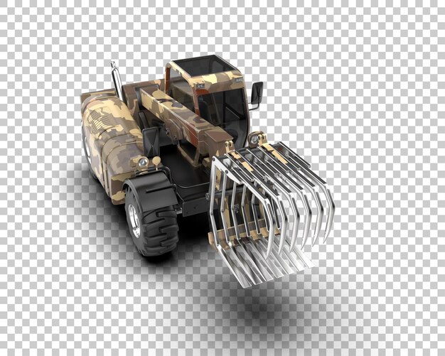 Teleskopischer Handler isoliert auf dem Hintergrund 3D-Rendering-Illustration