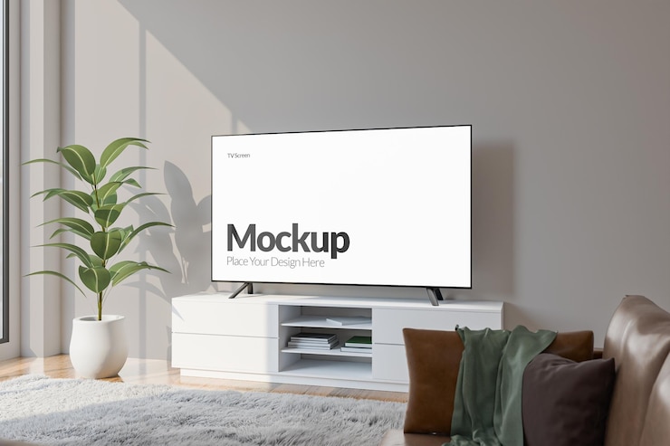 PSD un téléviseur affiche une maquette