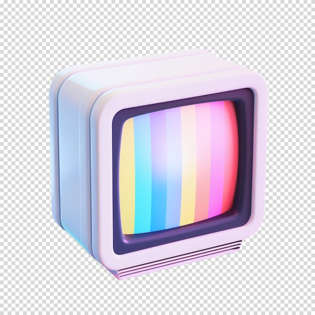 PSD télévision isolée sur fond transparent