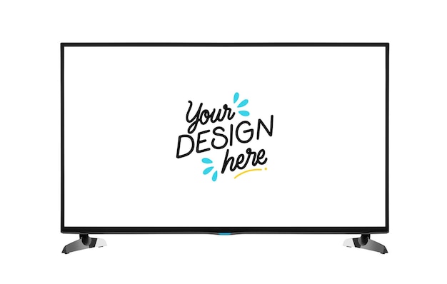 Television screen with Your DESIGN here text