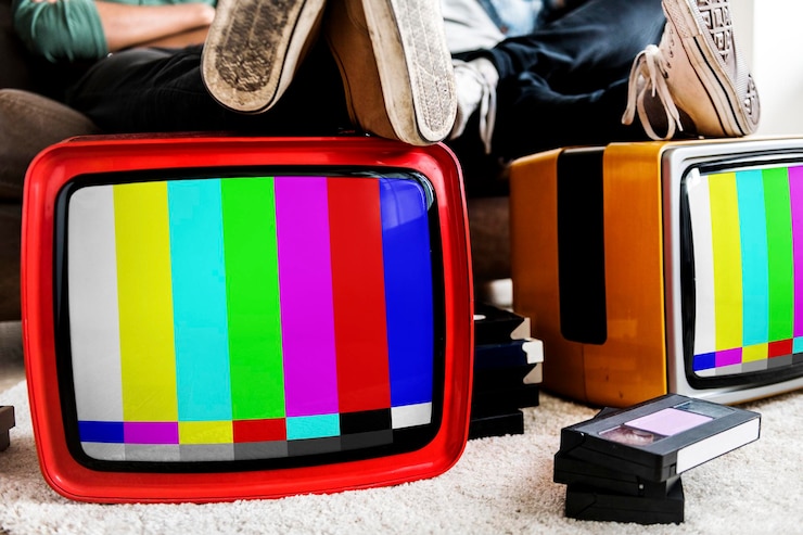 PSD televisões retro mockup editável psd