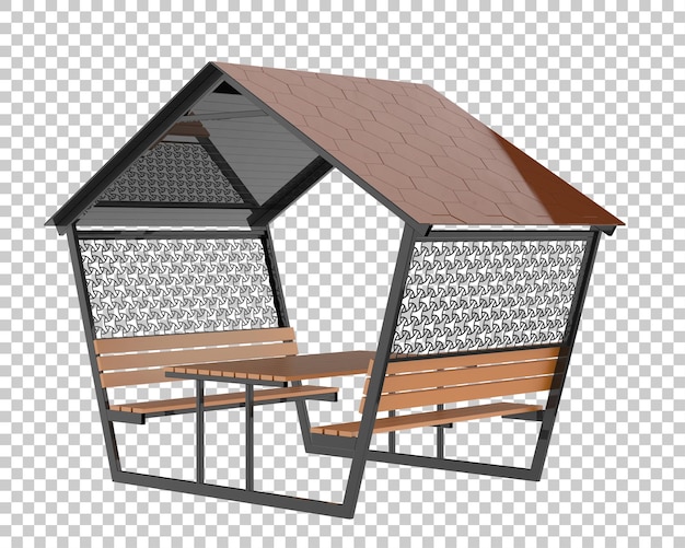 PSD telhado de jardim isolado na ilustração de renderização 3d de fundo transparente