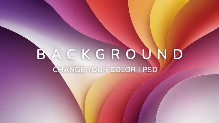PSD telón de fondo 3d de colores con gradiente