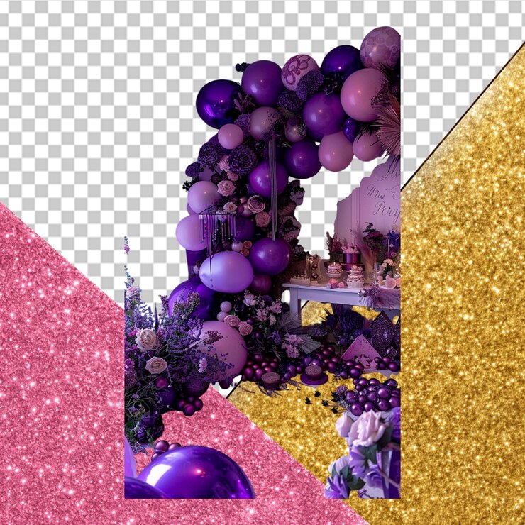 PSD tema de la celebración del cumpleaños png
