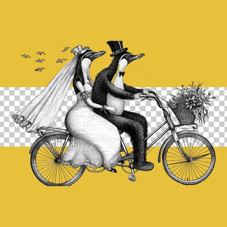 PSD tema de casamento feliz