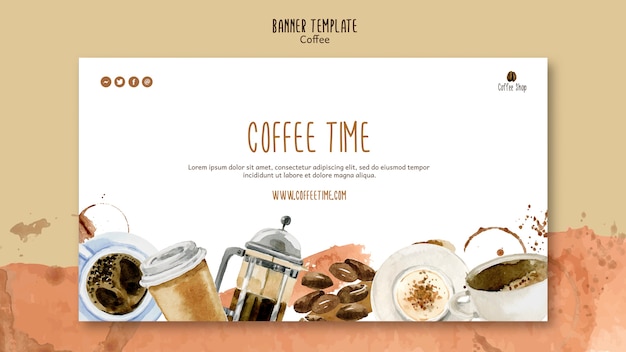Tema del caffè per modello di banner