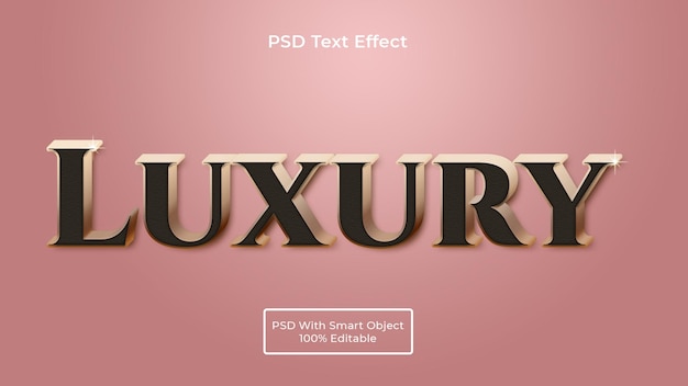 PSD tema de estilo de efecto de texto editable de lujo dorado.