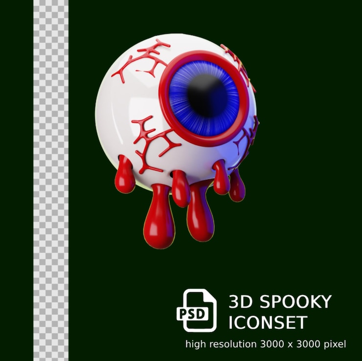 PSD el tema del icono 3d de halloween