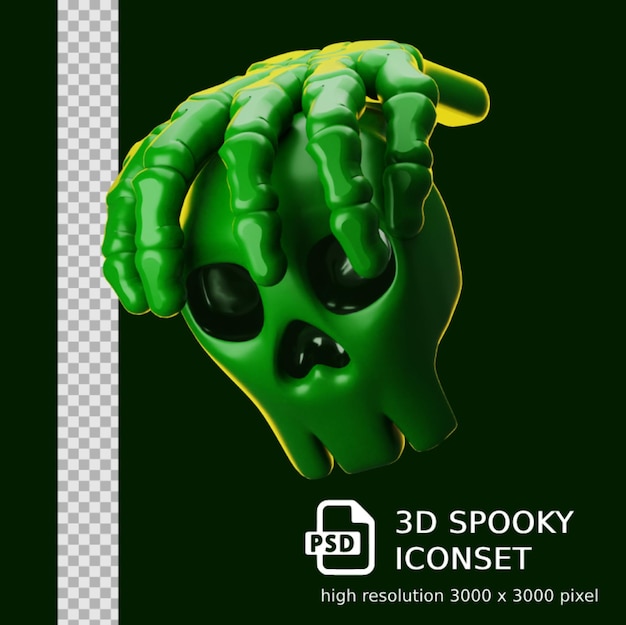 PSD el tema del icono 3d de halloween