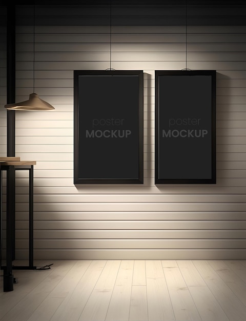 Tema minimalista con cornici mockup